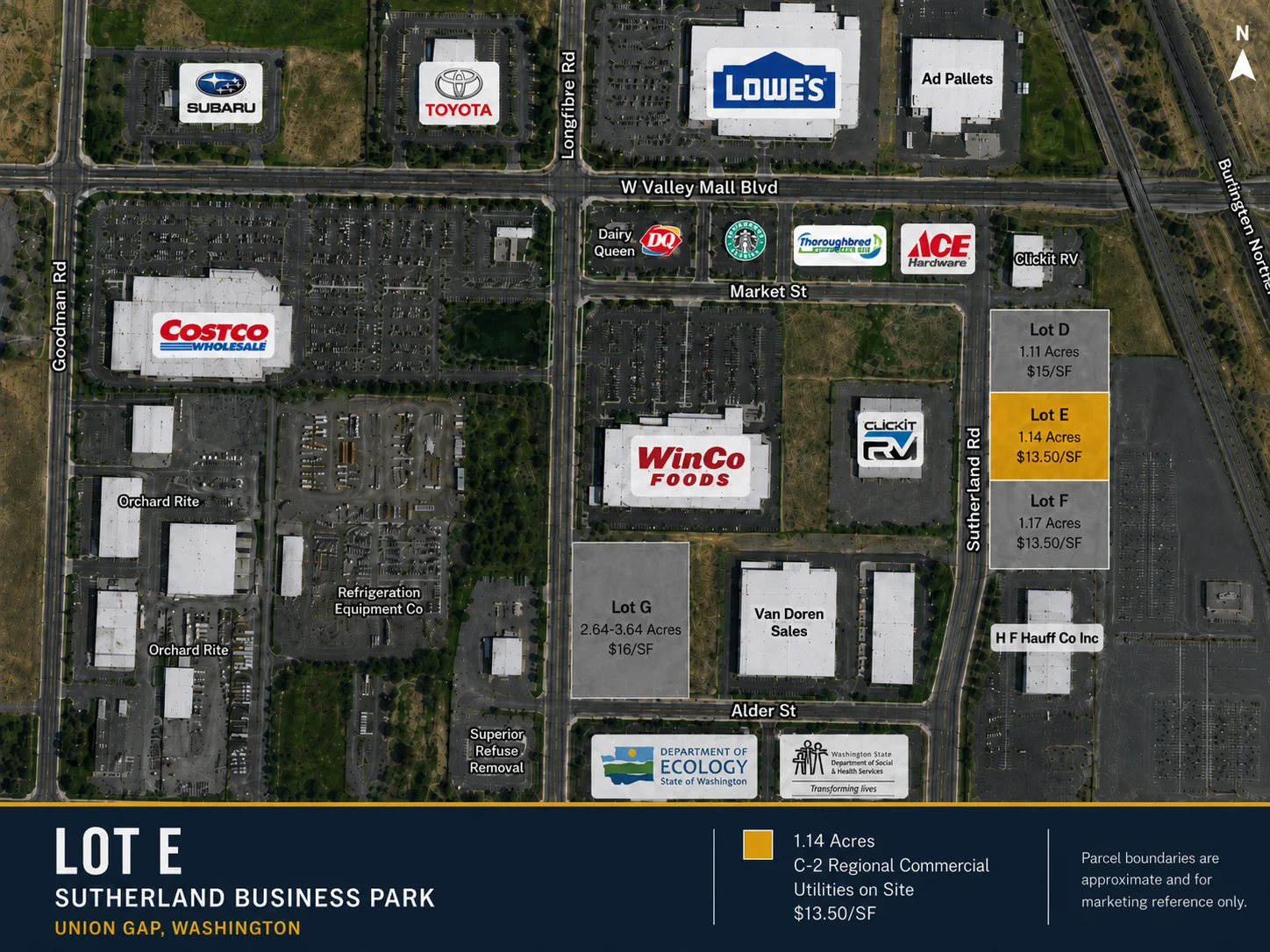 Lot E aerial property visual