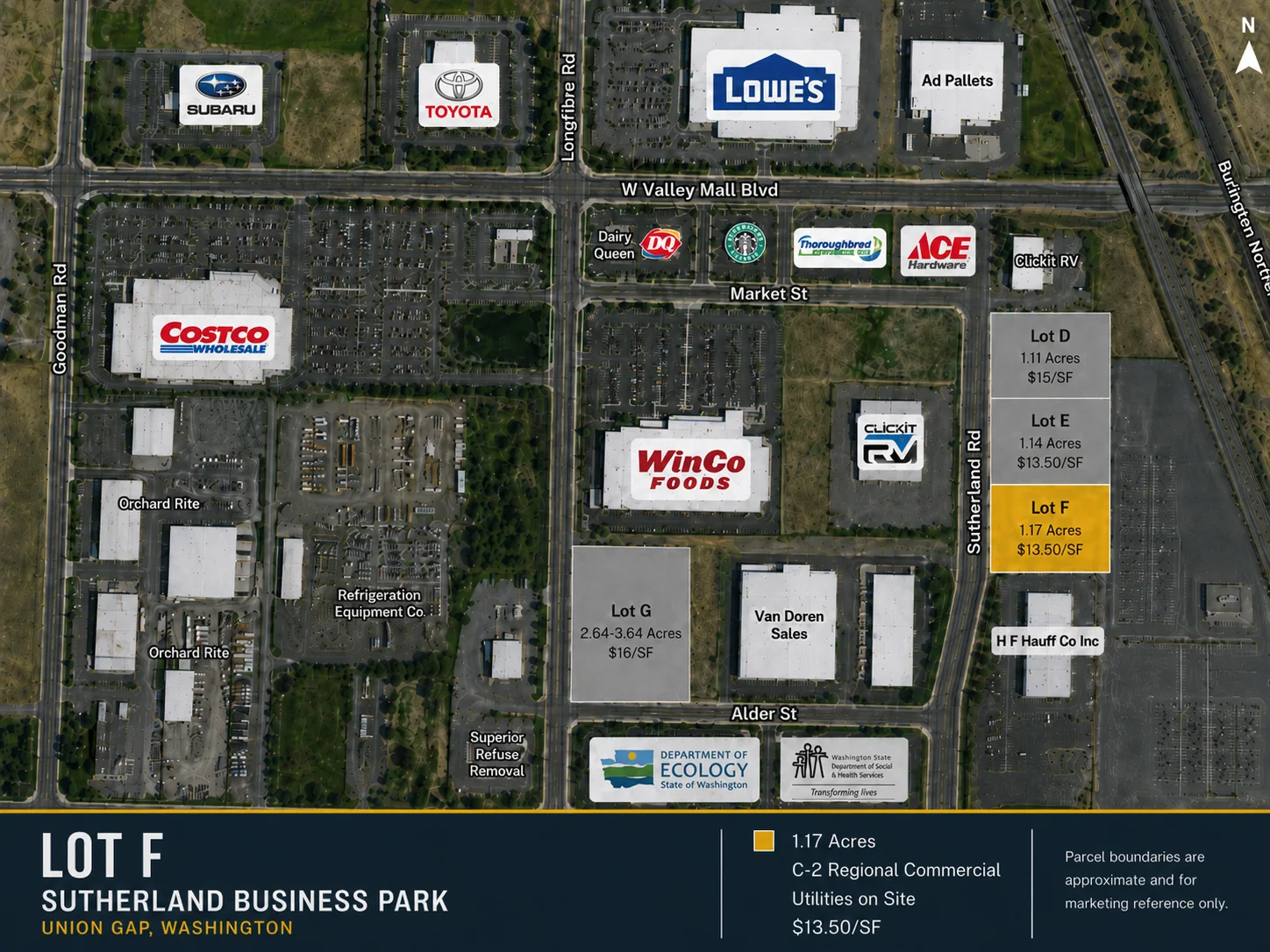 Lot F aerial property visual